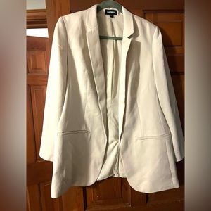 Size L cream/white express blazer